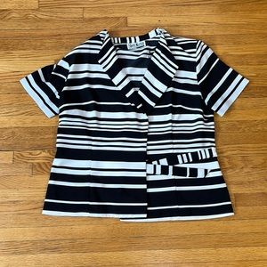 Black and White Stripe Blazer